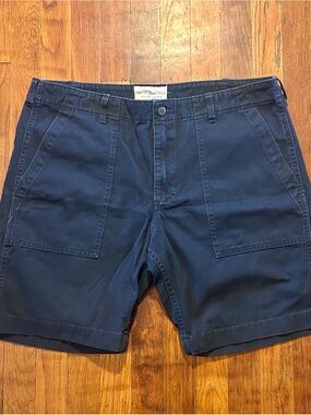 Vintage Ralph Lauren Denim & Supply Military Fatigues 8in Navy Blue Shorts 36
